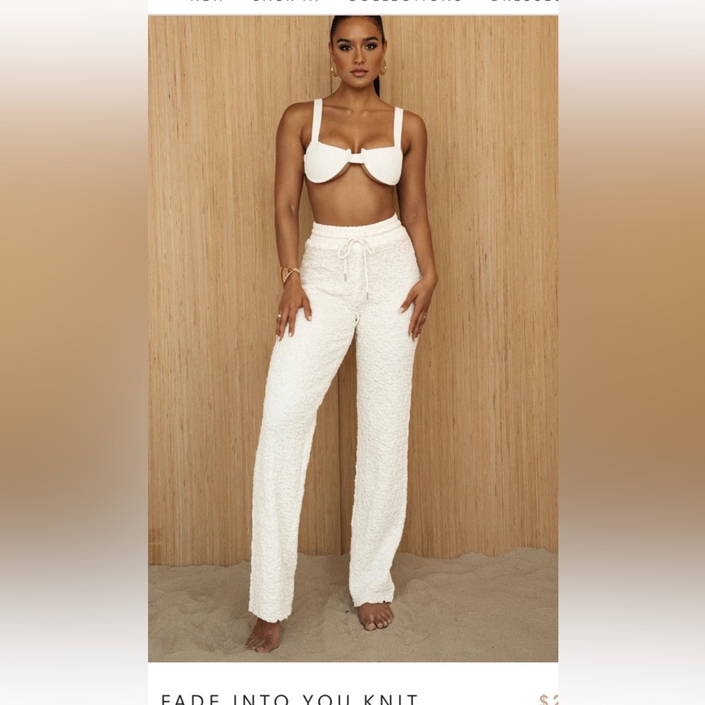 Ivory knit bralette